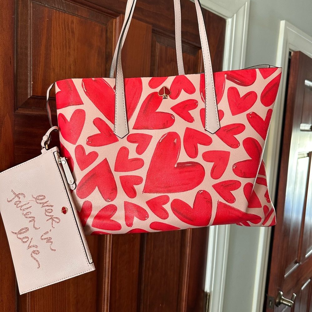 Kate Spade Heart Patterned Tote Bag